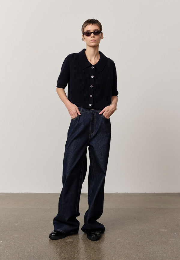 Birgitte Herskind Aria Knit Cardigan - Navy Navy