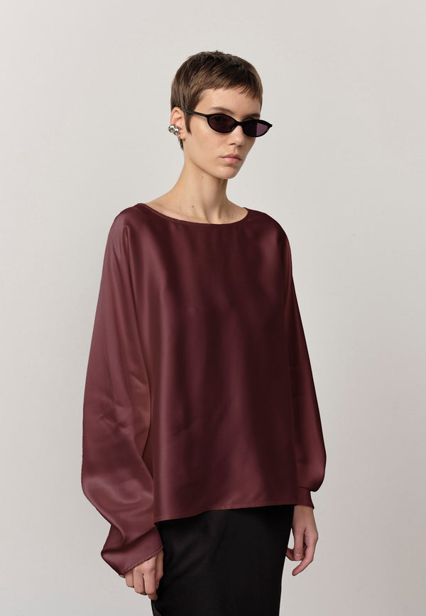 birgitte herskind Candy Blouse - Mahogany Mahogany