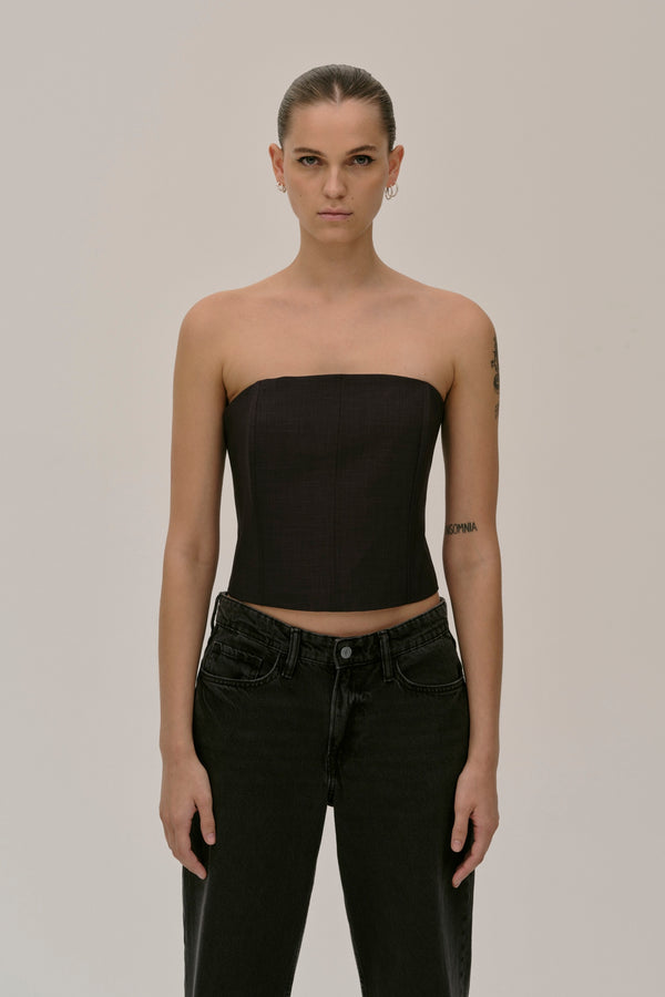 Birgitte Herskind Cosima Top - Navy Grey Navy Grey