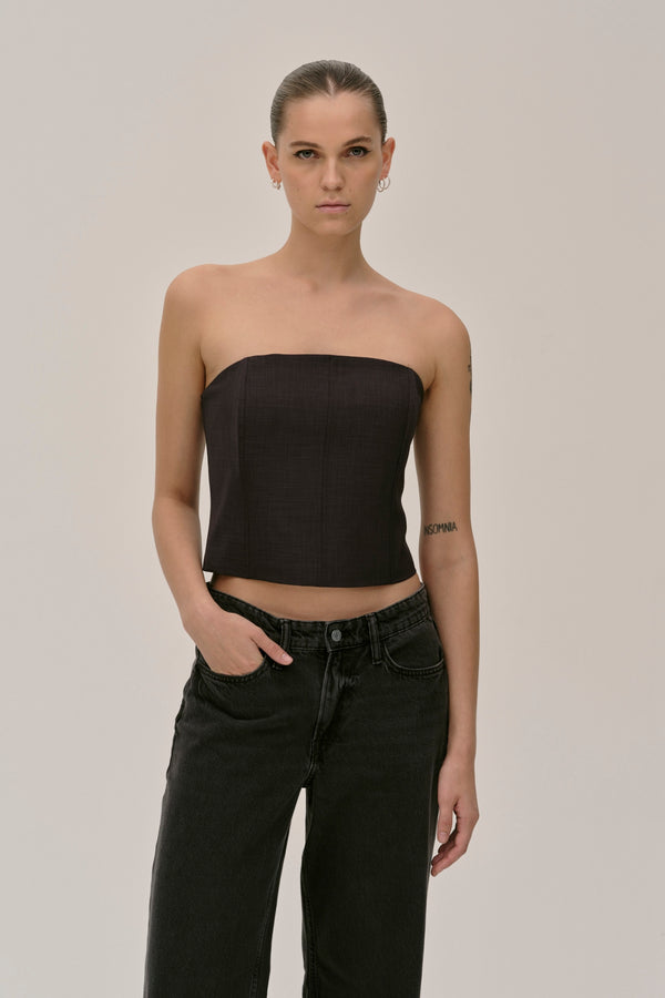 Birgitte Herskind Cosima Top - Navy Grey Navy Grey