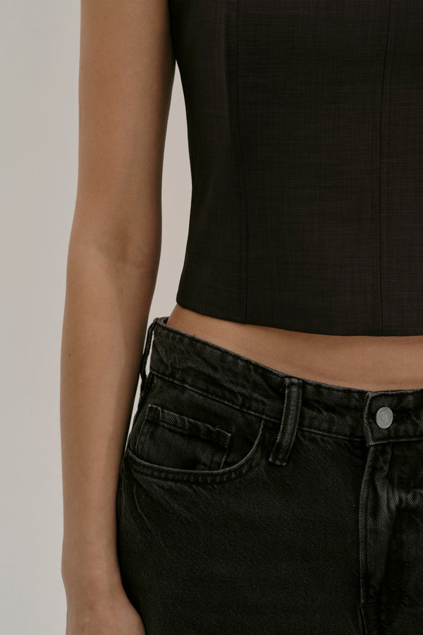 Birgitte Herskind Cosima Top - Navy Grey Navy Grey