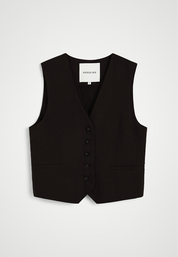 birgitte herskind Double up Vest - Black Black