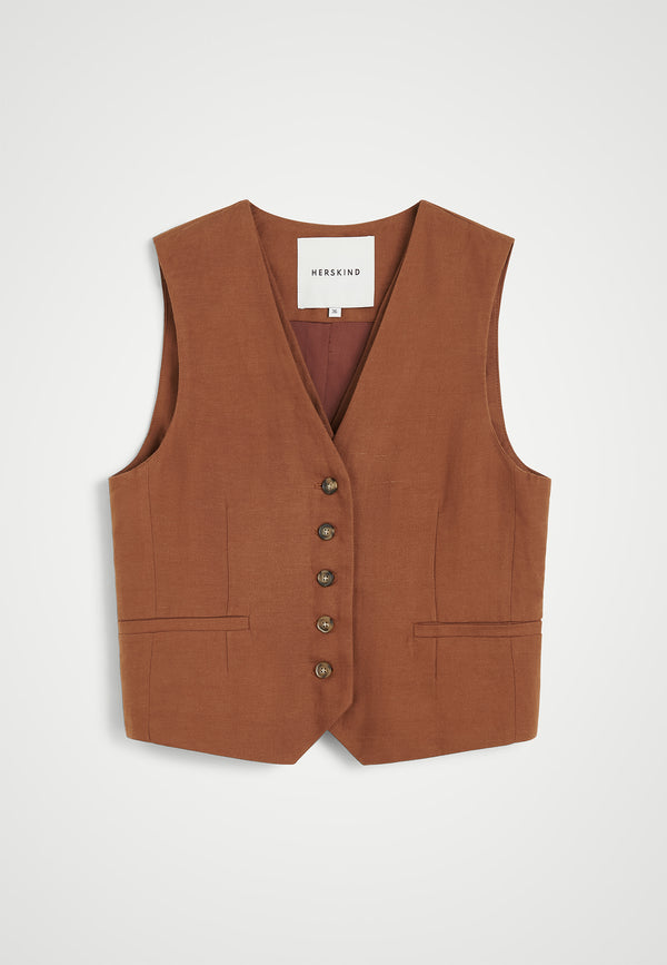 birgitte herskind Double up Vest - Toffee Toffee