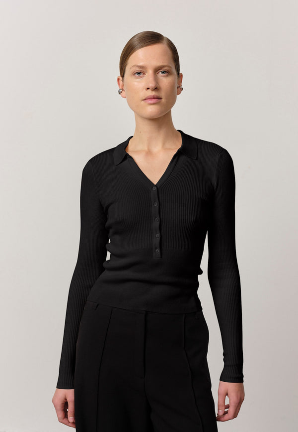 birgitte herskind Finn Knit Blouse - Black Black