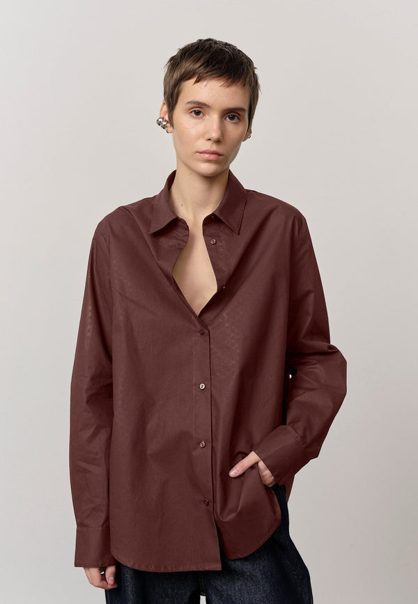 birgitte herskind Joe Shirt - Mahogany Mahogany