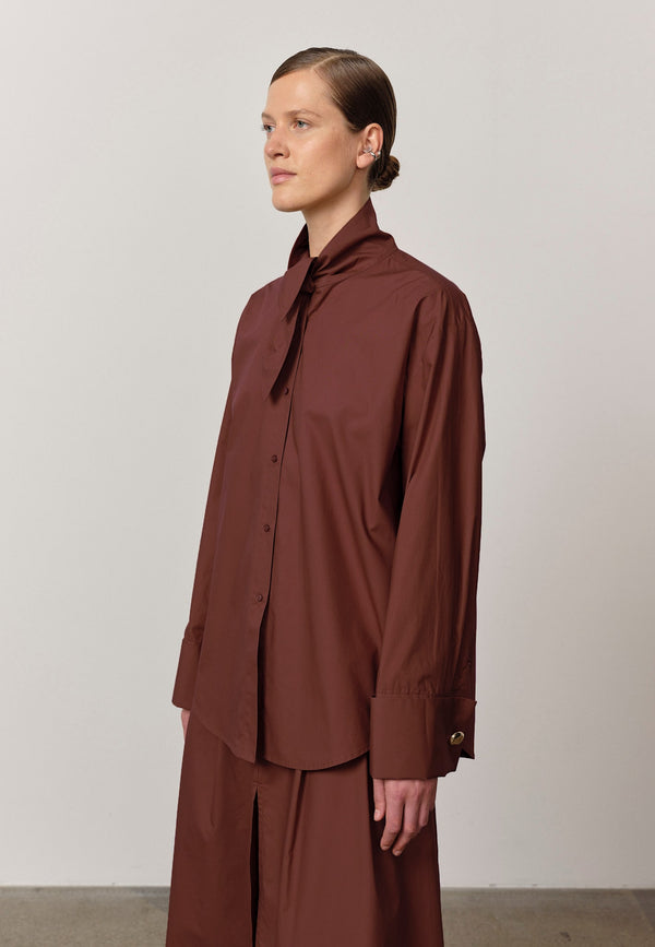 birgitte herskind Malin Shirt - Mahogany Mahogany