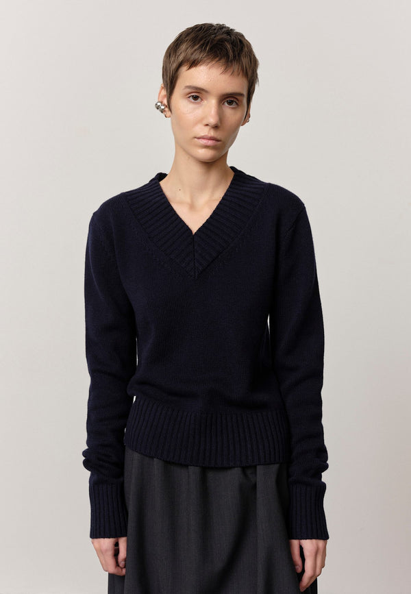 birgitte herskind Mela Knit Blouse - Navy Navy