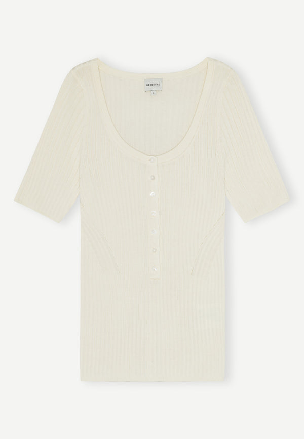 birgitte herskind Mie Knit Blouse - Creme Creme