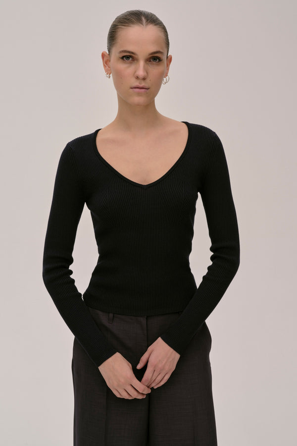 Birgitte Herskind Nova Knit Blouse - Navy Navy