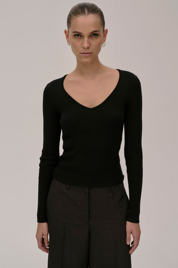 Birgitte Herskind Nova Knit Blouse - Navy Navy