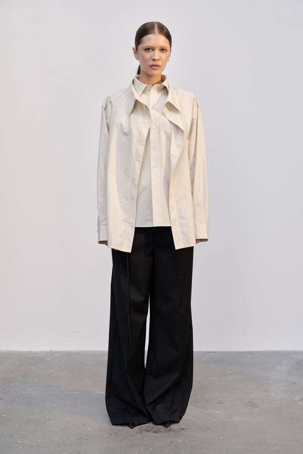 Birgitte Herskind Björg Shirt - Pinstripe Off White Pinstripe Off White