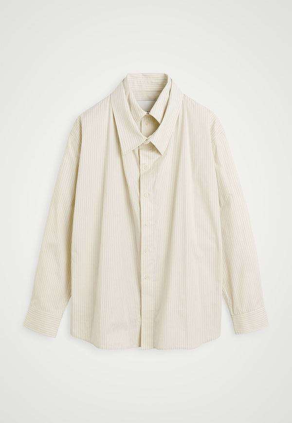 birgitte herskind Björg Shirt - Pinstripe Off White Pinstripe Off White