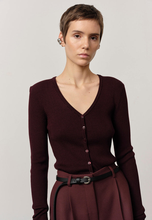 birgitte herskind ChiChi Knit Cardigan - Wine Red Wine Red