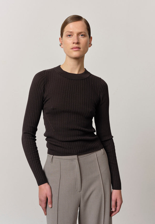 Birgitte Herskind Daniella Knit Blouse - Dark Grey Dark Grey