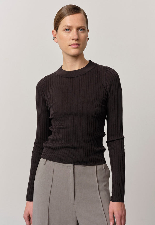 birgitte herskind Daniella Knit Blouse - Dark Grey Dark Grey