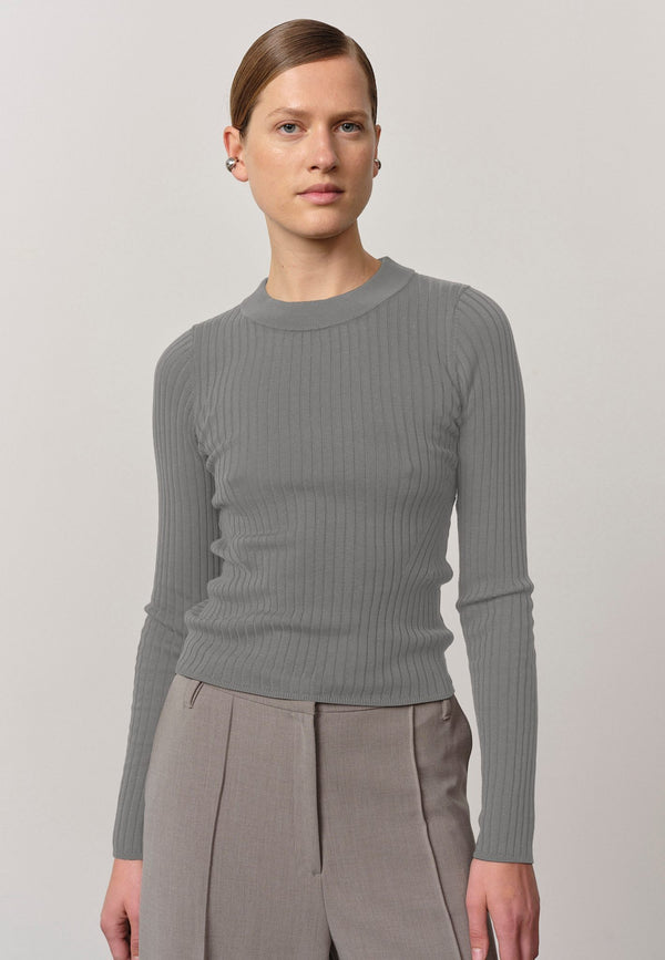 birgitte herskind Daniella Knit Blouse - Light Grey Light Grey