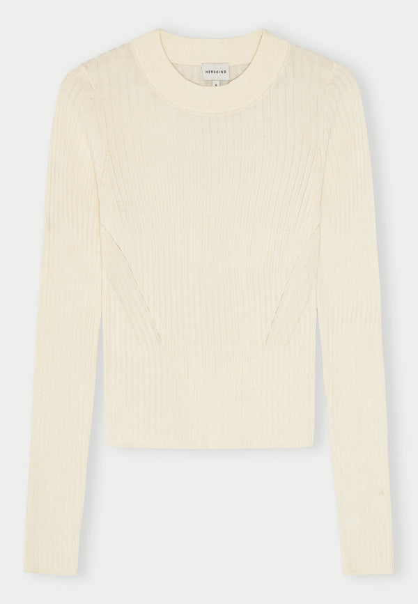 birgitte herskind Daniella Knit Blouse - Off White Off White