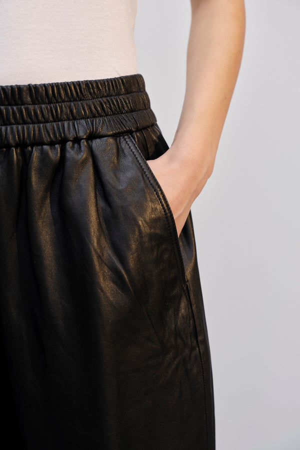 Birgitte Herskind Eagle Cropped Leather Pants - Black Black