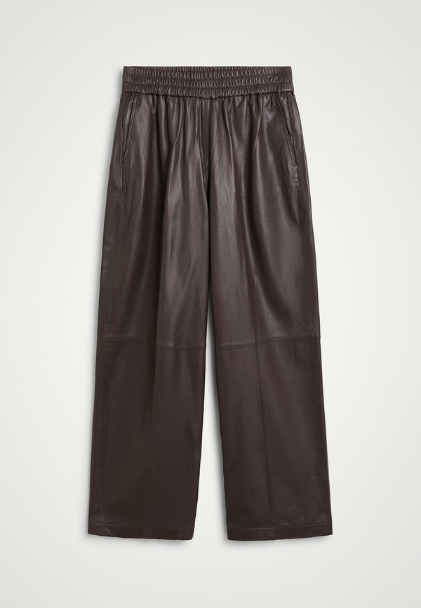 birgitte herskind Eagle Long Leather Pants - Oxblood Oxblood