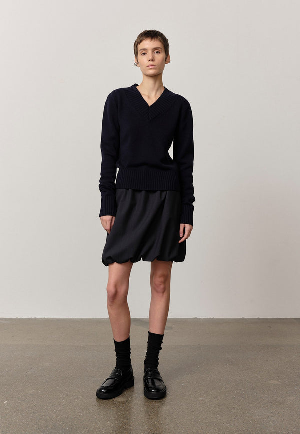 birgitte herskind Evans Skirt - Navy Melange Navy Melange