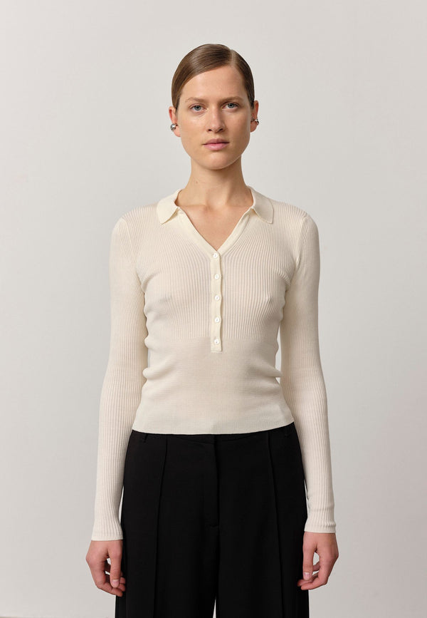 Birgitte Herskind Finn Knit Blouse - Off White Off White