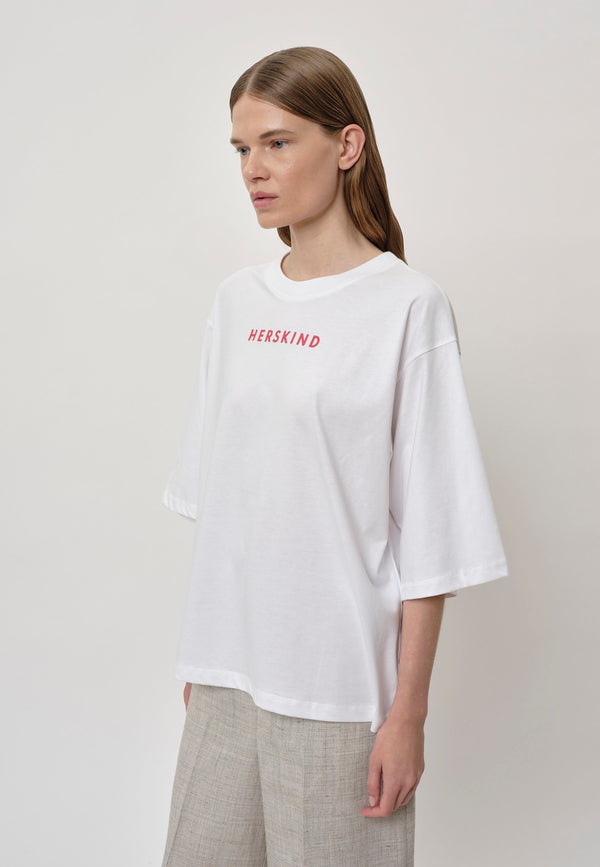 Birgitte Herskind Herskind T-shirt - White - Red Logo White - Red Logo
