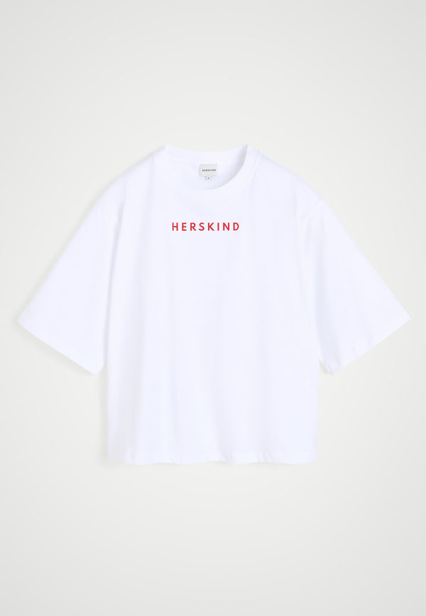 birgitte herskind Herskind T-shirt - White - Red logo White - Red logo