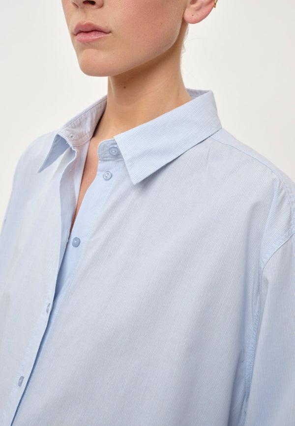 Birgitte Herskind Larissa Shirt Dress - Ligth Blue Pinstripe Ligth Blue Pinstripe