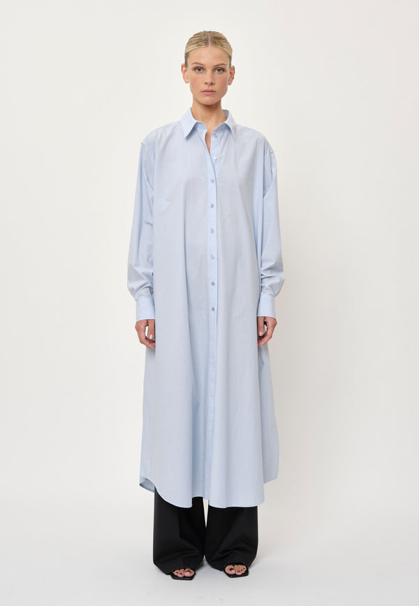 birgitte herskind Larissa Shirt Dress - Ligth Blue Pinstripe Ligth Blue Pinstripe