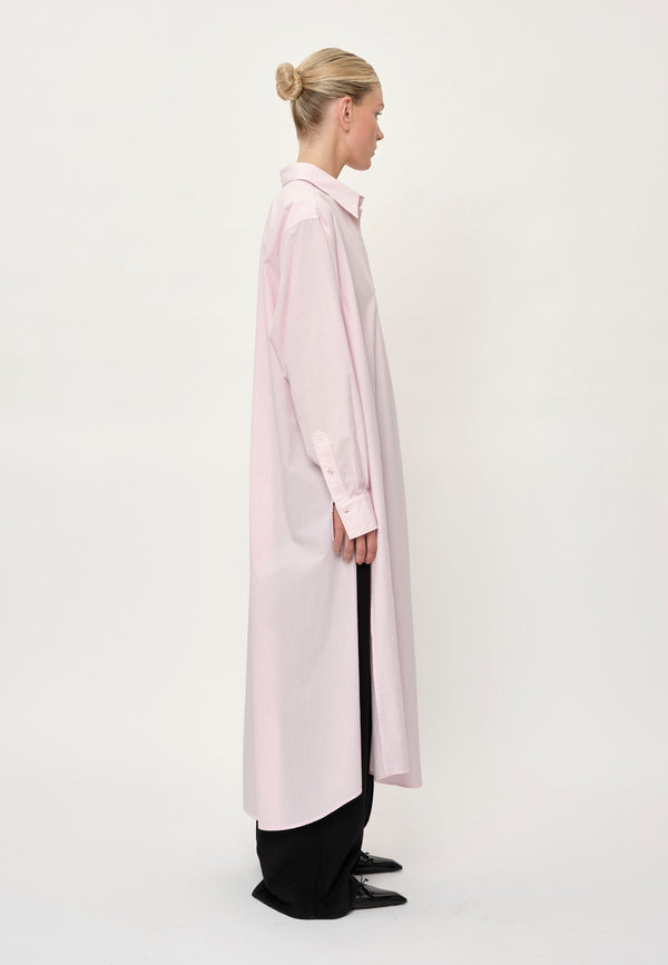 Birgitte Herskind Larissa Shirt Dress - Pink Pinstripe Pink Pinstripe