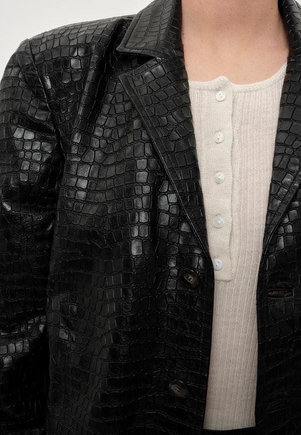 Birgitte Herskind Maison Leather Blazer - Black Black