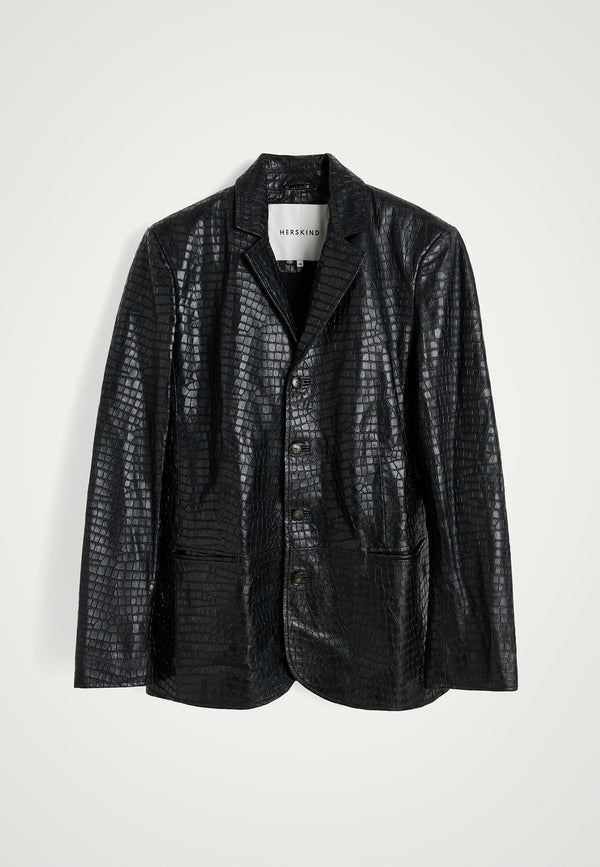 birgitte herskind Maison Leather Blazer - Black Black