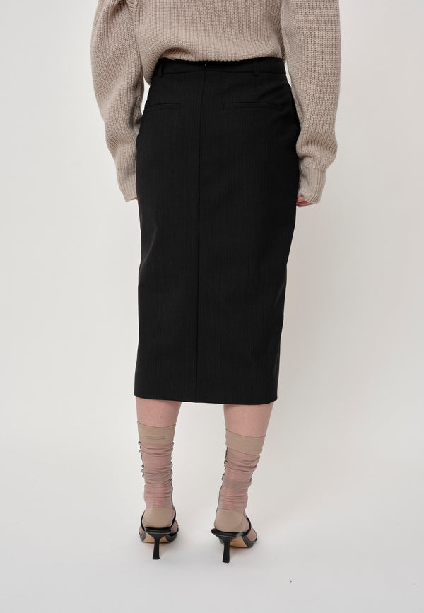 Birgitte Herskind Mate Skirt - Dark Grey Pinstripe Dark Grey Pinstripe