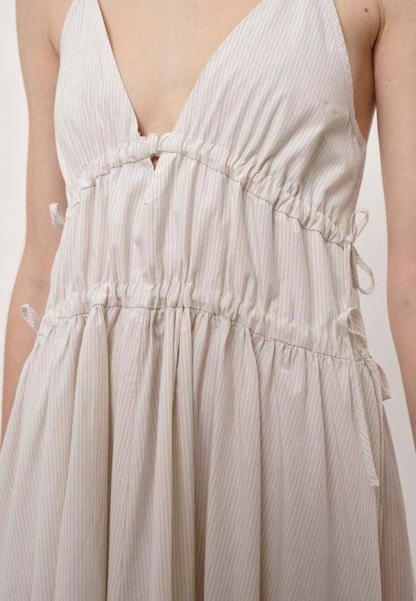 Birgitte Herskind Miranda Dress - Creme Pinstripe Creme Pinstripe