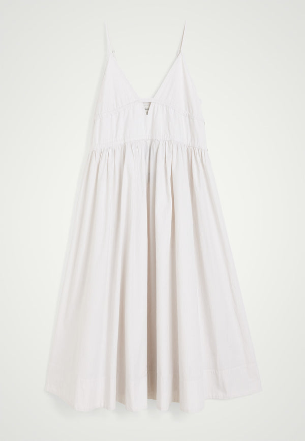 birgitte herskind Miranda Dress - Creme Pinstripe Creme Pinstripe