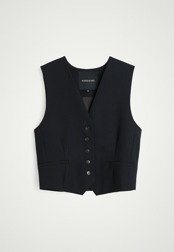 birgitte herskind Mister Vest - Navy Stripe Navy Stripe