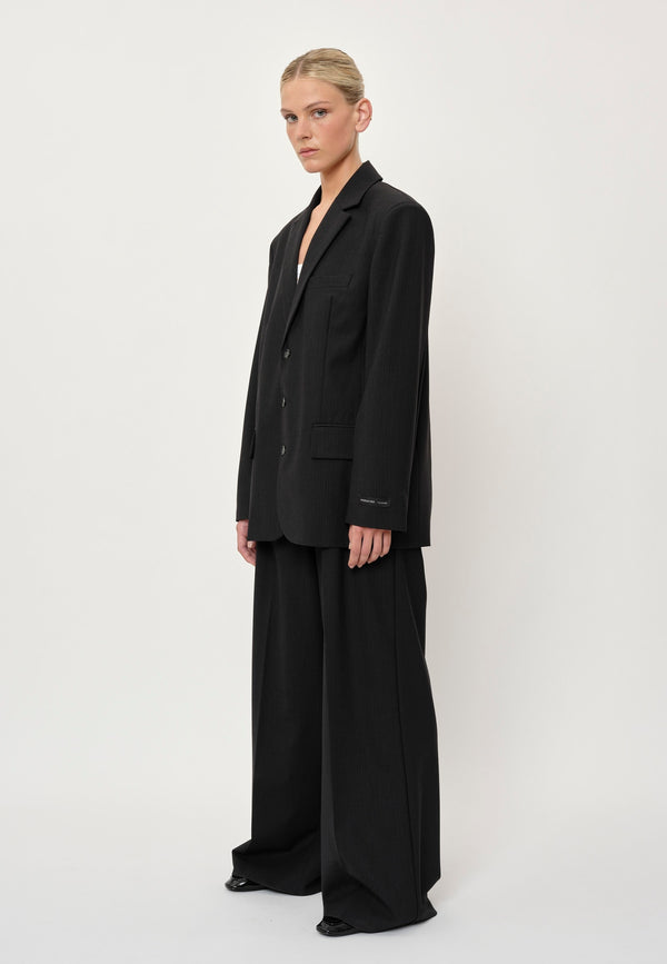 Birgitte Herskind Nika Blazer - Dark Grey Pinstripe Dark Grey Pinstripe
