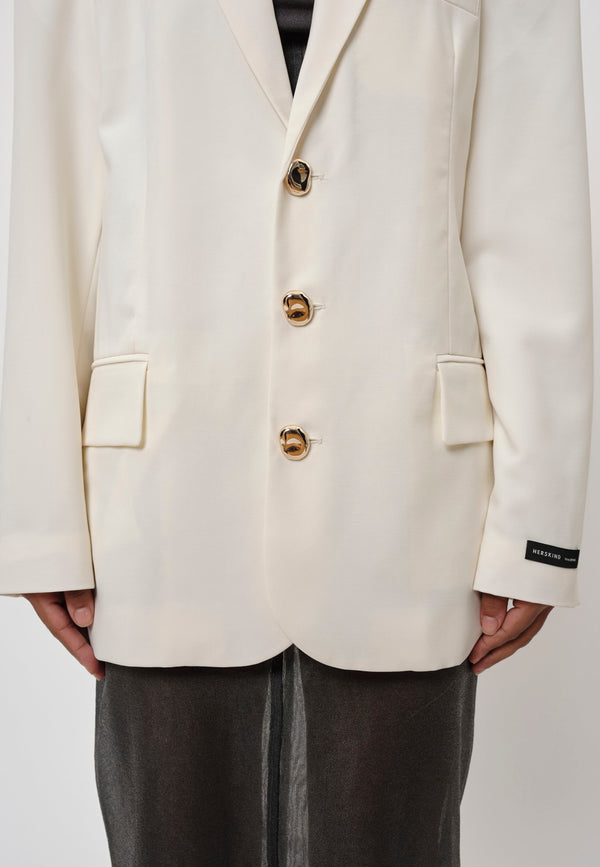 Birgitte Herskind Nika Blazer - Gold Buttons - Off White Off White