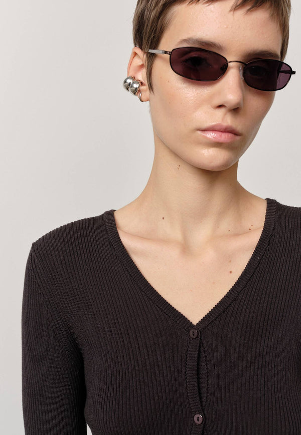 Birgitte Herskind Oscar Knit Blouse - Dark Grey Dark Grey