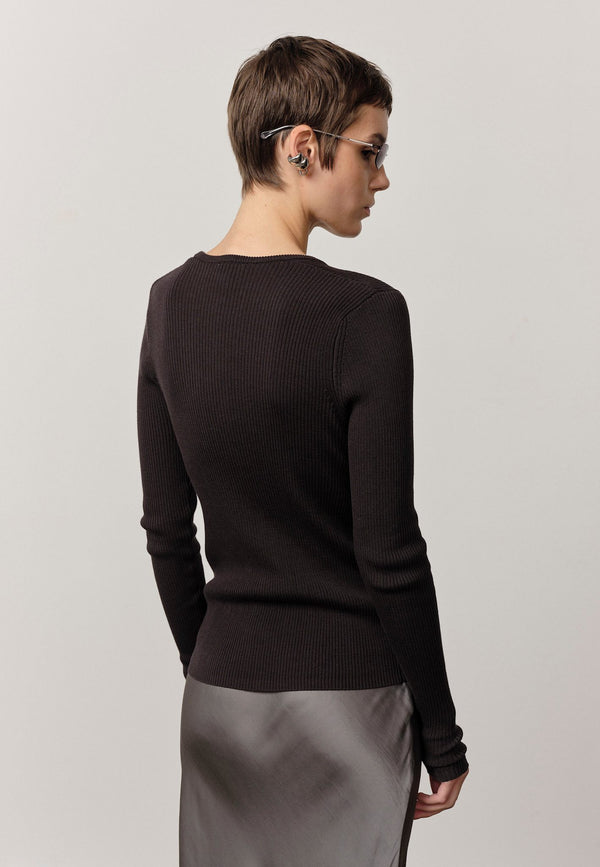 Birgitte Herskind Oscar Knit Blouse - Dark Grey Dark Grey