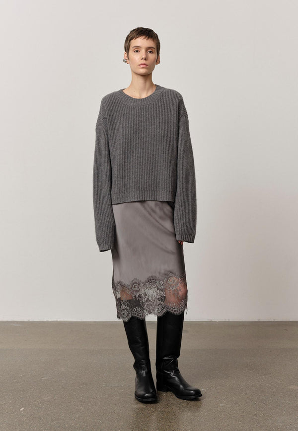 birgitte herskind Sabby Knit Blouse - Dark Grey Dark Grey