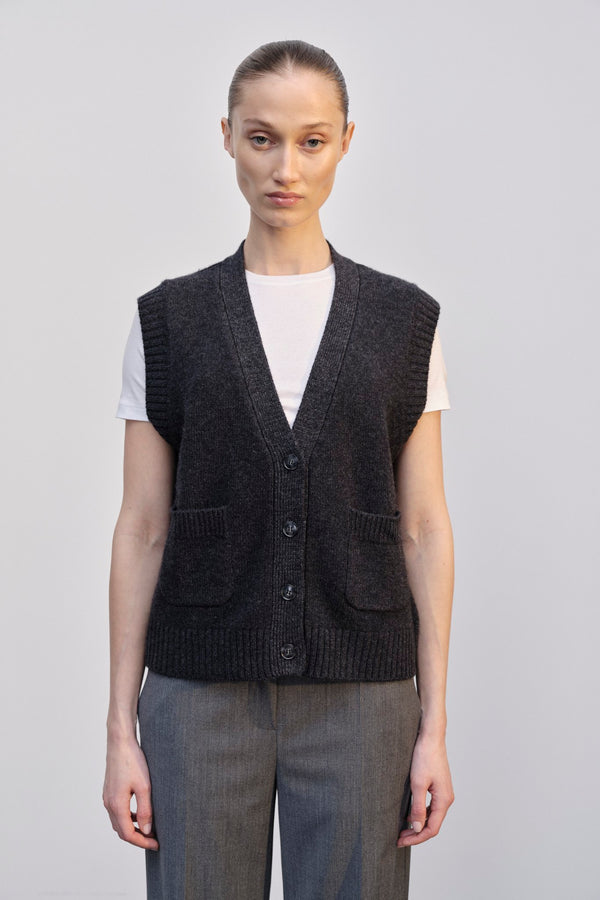 Birgitte Herskind Thea Knit Vest - Dark Grey Dark Grey