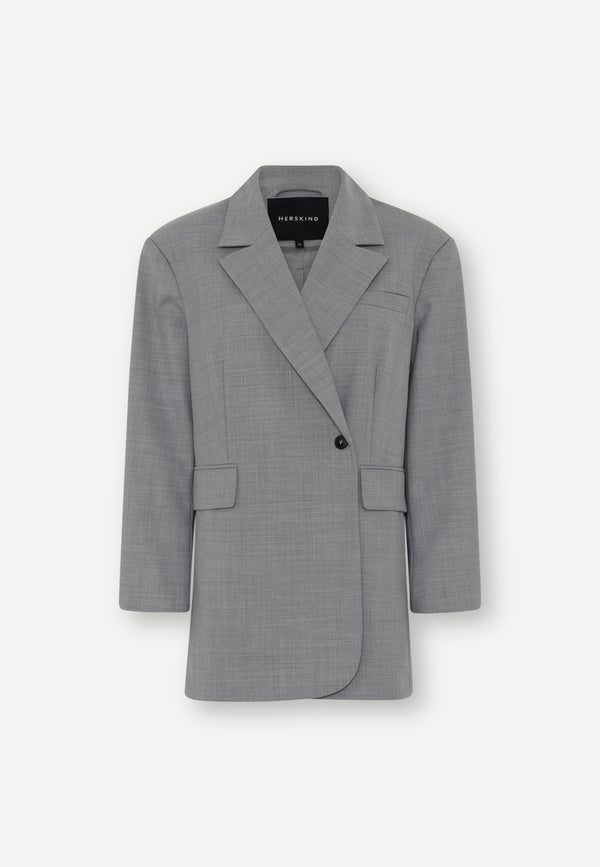 birgitte herskind Verner Coat - Light Grey Melange Light Grey Melange