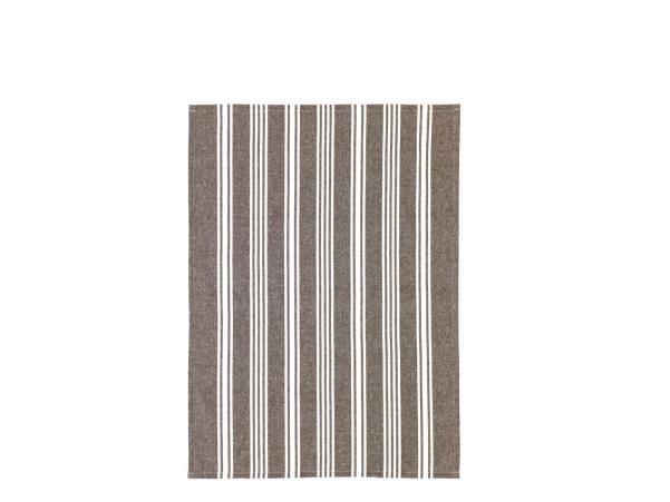 Bitz Bastian Tekstiler Eco Stripe Tea Towel Recycle 70 X 50 Cm Coffee Bean