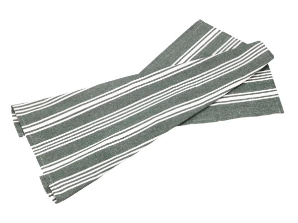 bitz Bastian Tekstiler Eco Stripe Tea towel recycle 70 x 50 cm Forest green