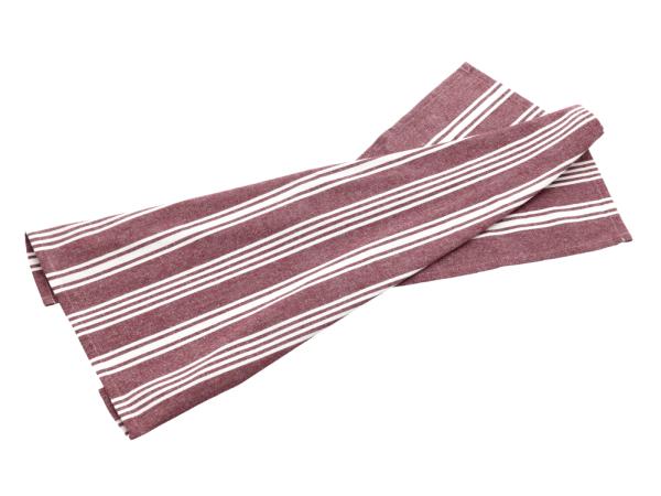bitz Bastian Tekstiler Eco Stripe Tea towel recycle 70 x 50 cm Rumba red