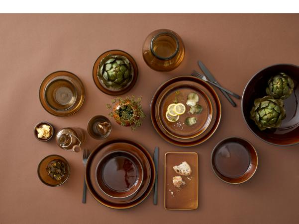 Bitz BITZ Bowl Dia. 18 X 5 Cm Black/amber