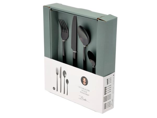 Bitz BITZ Cutlery Set 16 Dele Black