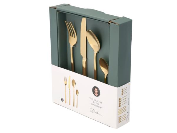 Bitz BITZ Cutlery Set 16 Dele Brass
