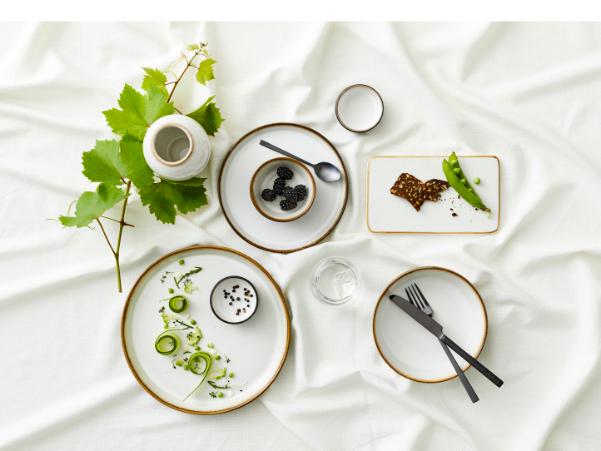 Bitz BITZ Gastro Plate Dia. 21 X 2.0 Cm Grey/Cream